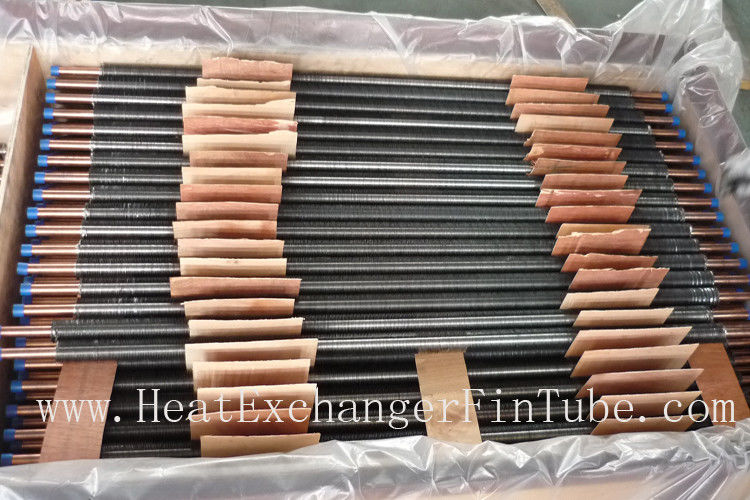 C12200 Tp2 Copper Finned Tube Tension Wrapped L Type Condenser Tube