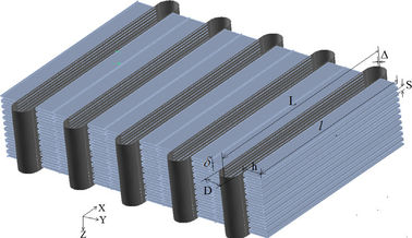 Thermal performance Single Row Flat Fin Tube For Air Condensers CE ISO