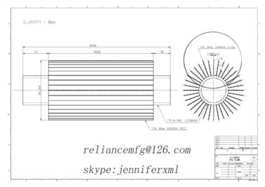 Fin 36ES Carbon Steel SA106B  Longitudinal Finned Tubes , 19mm Height