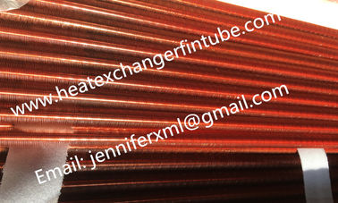 2'' Copper Finned Tube Type L Tension Copper Finned Tubes With 3/4'' Tube OD