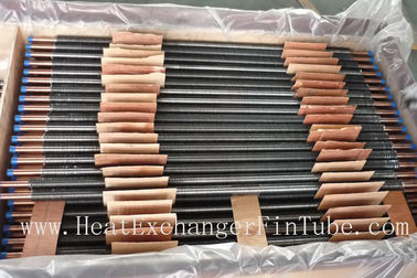 C12200 / TP2 Copper Finned Tube , Tension Wrapped L Type Condenser Tube